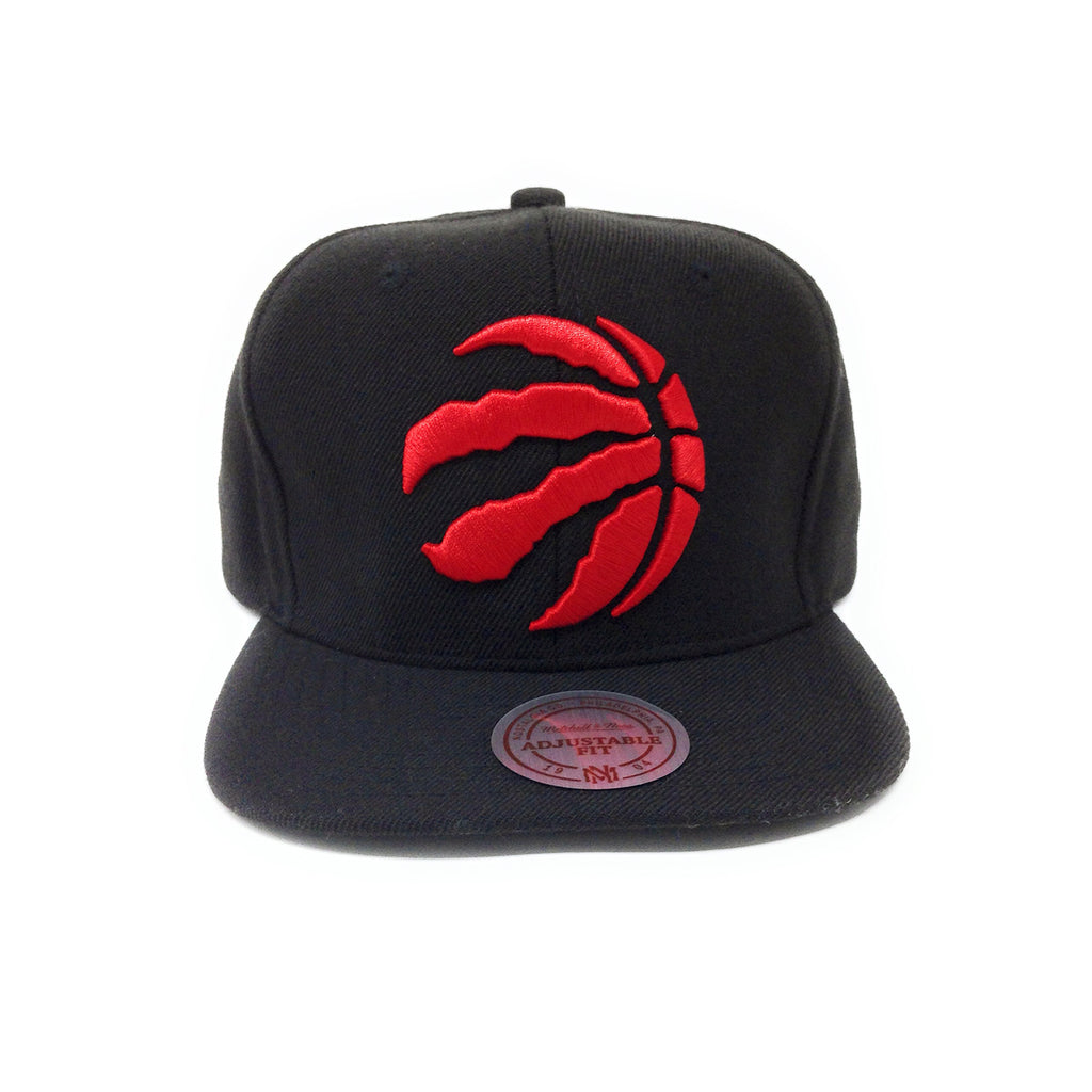 Mitchell and Ness Toronto Raptors Partial Claw Logo Red/Black Snapback Hat