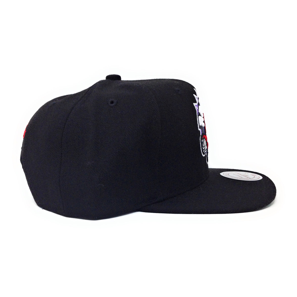 Men's Toronto Raptors Mitchell & Ness Black/Purple Upside Down Snapback Hat