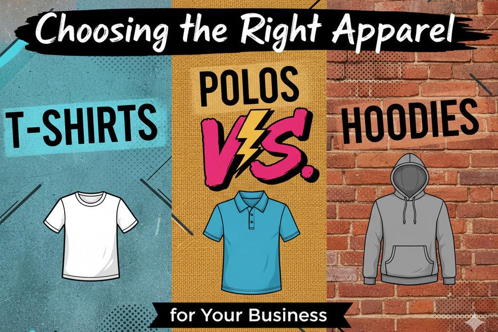 Choosing the Right Apparel: T-Shirts vs. Polos vs. Hoodies for Your Business