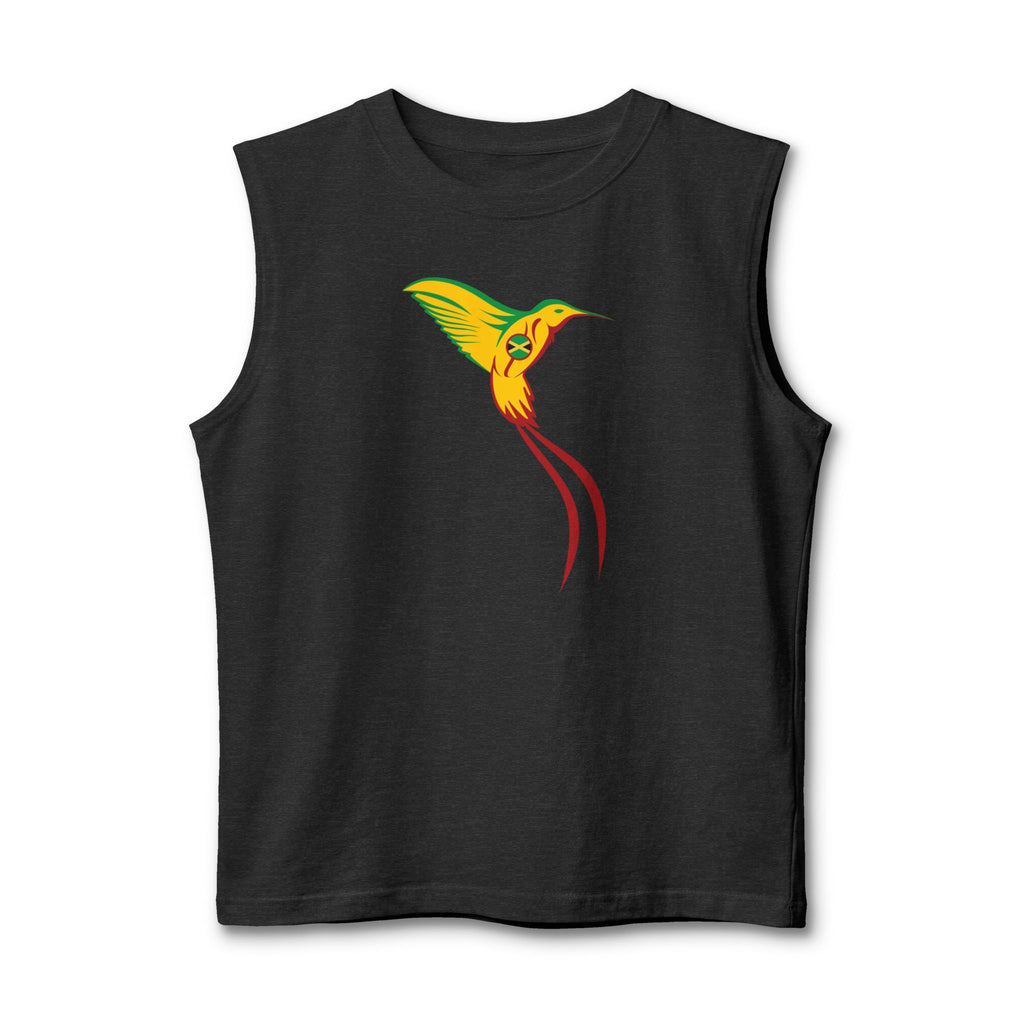 The Doctor Bird - Jamaica - Rasta - Unisex Jersey Muscle Tank Top