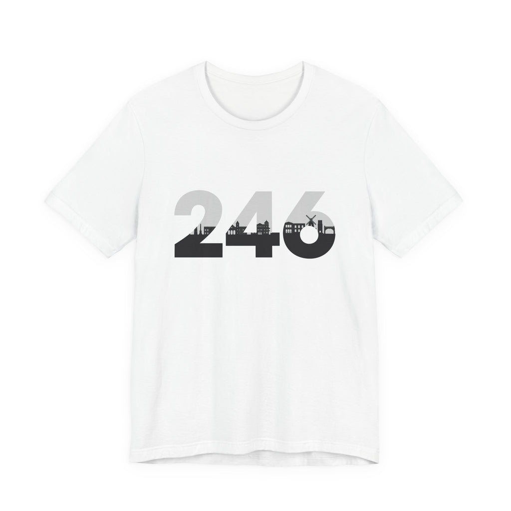 246 - Barbados - Area Codes - Short Sleeve Unisex T-Shirt