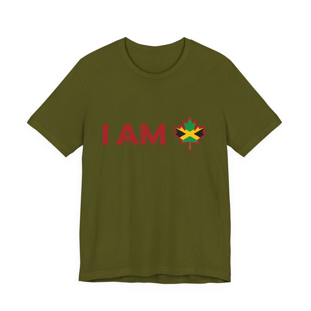 I Am Canada - Jamaica Rasta Canada - Canadian Maple Leaf with Jamaica Rasta Flag, Canadian Gift T-Shirt, Jamaica Rasta Present, National Flag Tee Shirt - Inspired X