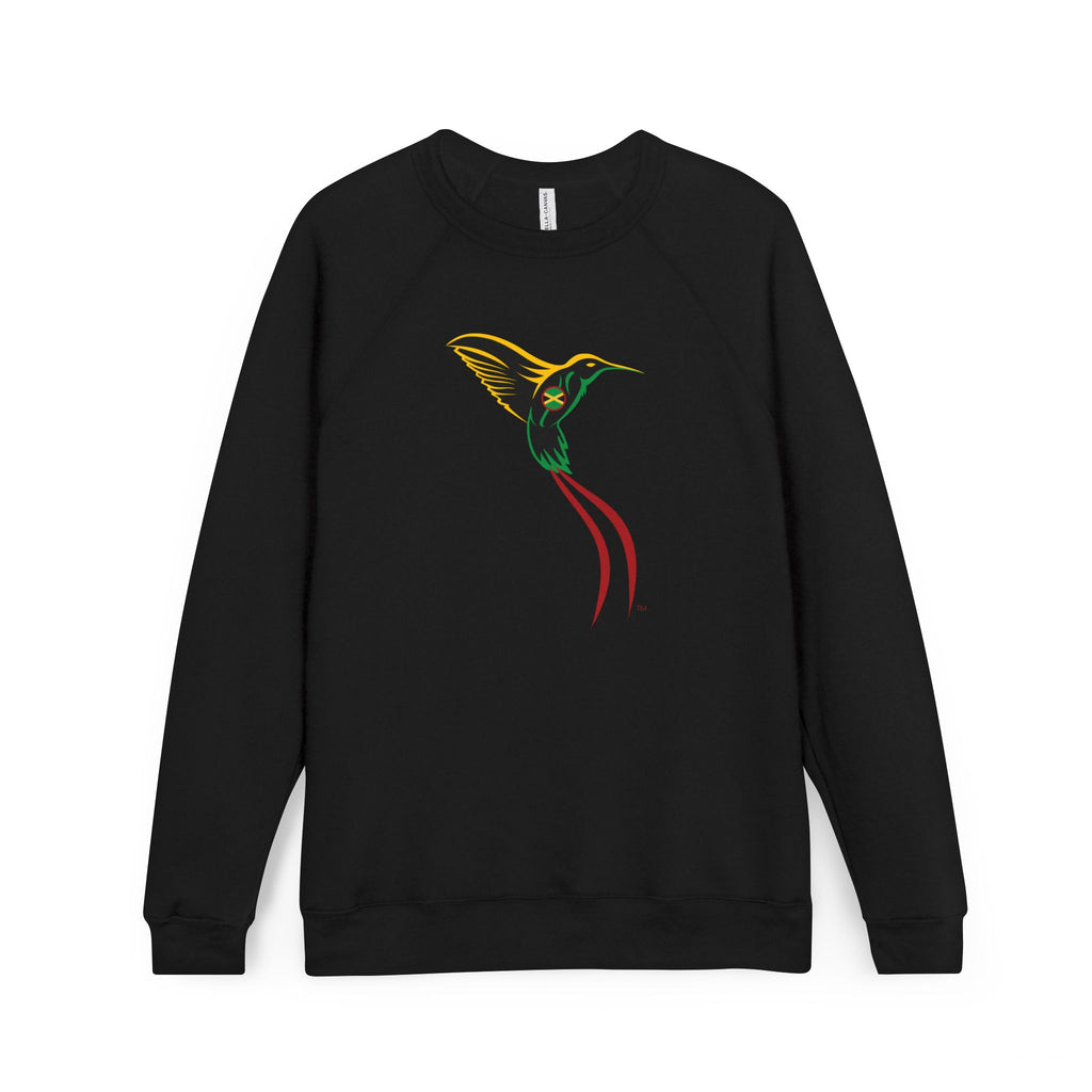 The Doctor Bird - Rasta - Unisex Sponge Fleece Raglan Sweatshirt