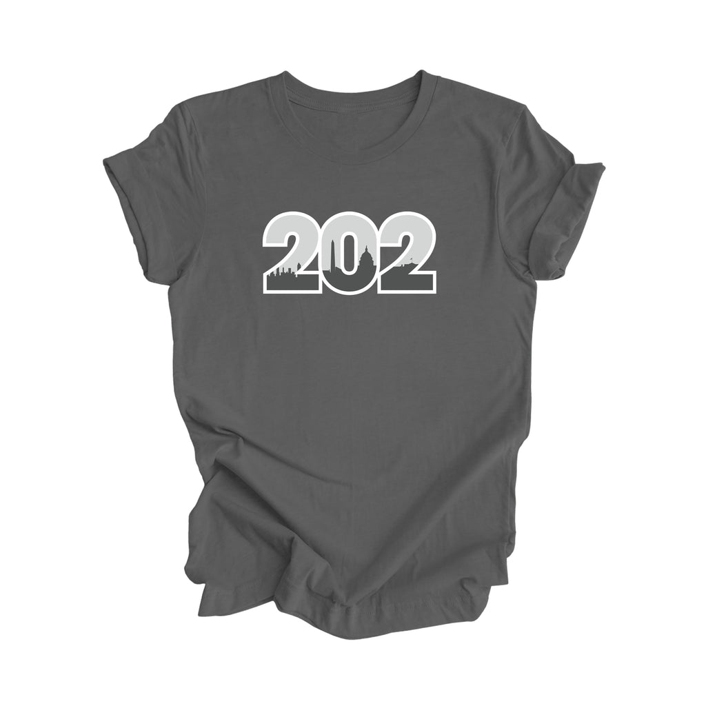 202 Washington D.C. USA Area Code City Skyline Gift - Unisex T-Shirt - Inspired X