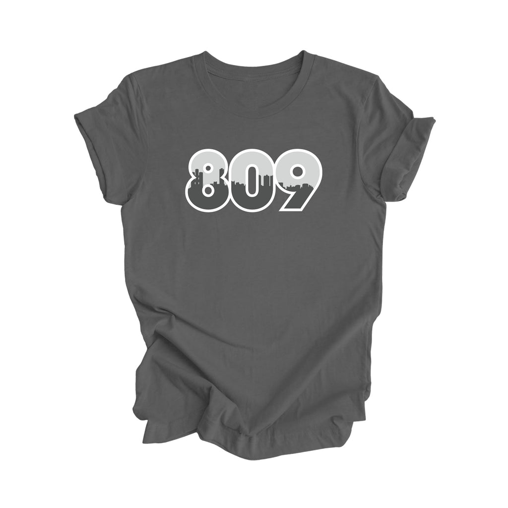 809 Santo Domingo Domincan Republic Area Code City Skyline Gift - Unisex T-Shirt - Inspired X