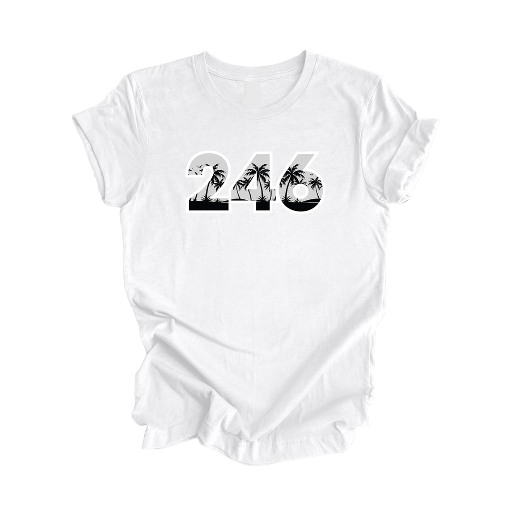 246 Bridgetown Barbados Area Code Beach Gift - Unisex T-Shirt - Inspired X