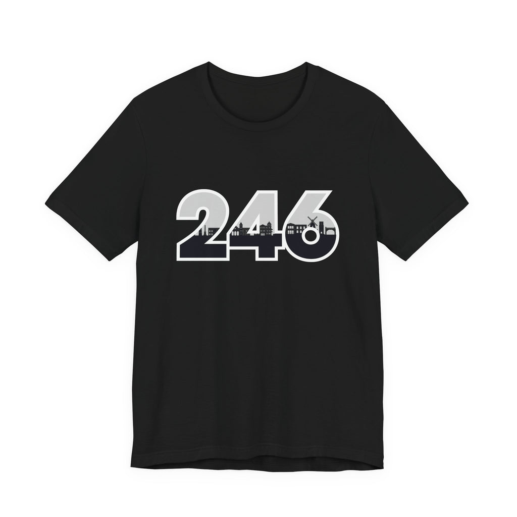 246 - Barbados - Area Codes - Short Sleeve Unisex T-Shirt