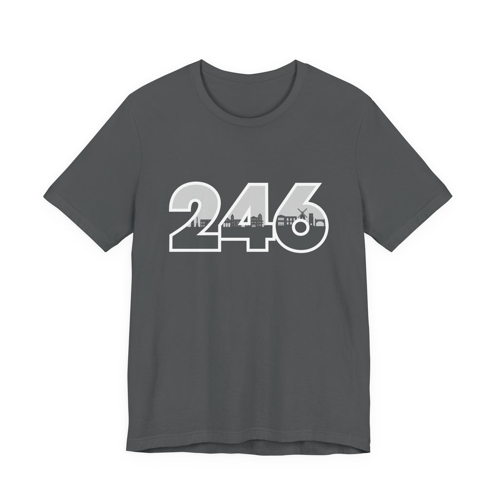 246 - Barbados - Area Codes - Short Sleeve Unisex T-Shirt