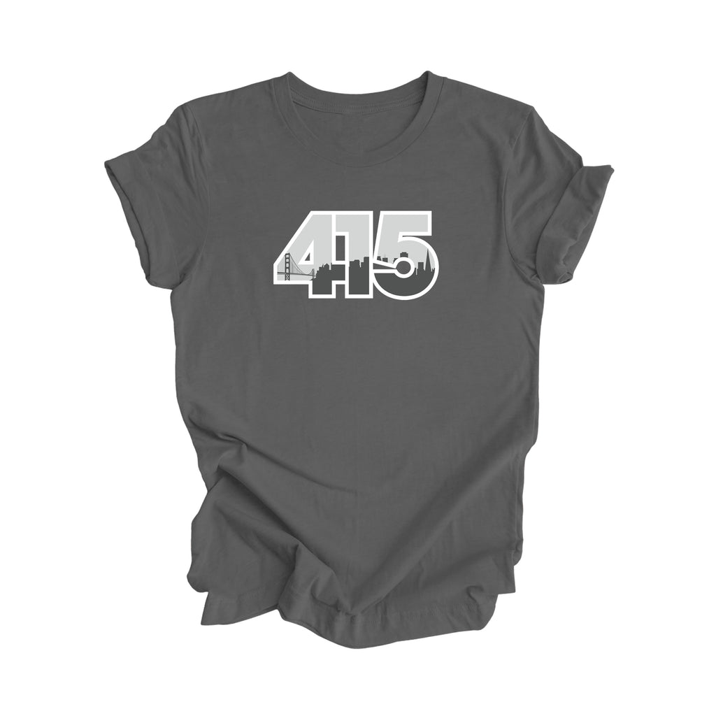 415 San Francisco California USA Area Code City Skyline Gift - Unisex T-Shirt - Inspired X