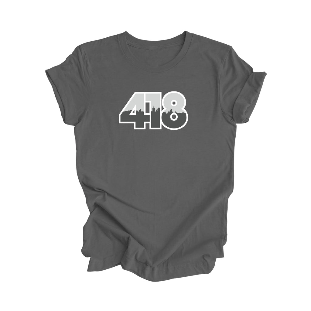 418 Quebec City Quebec Canada Area Code City Skyline Gift - Unisex T-Shirt - Inspired X