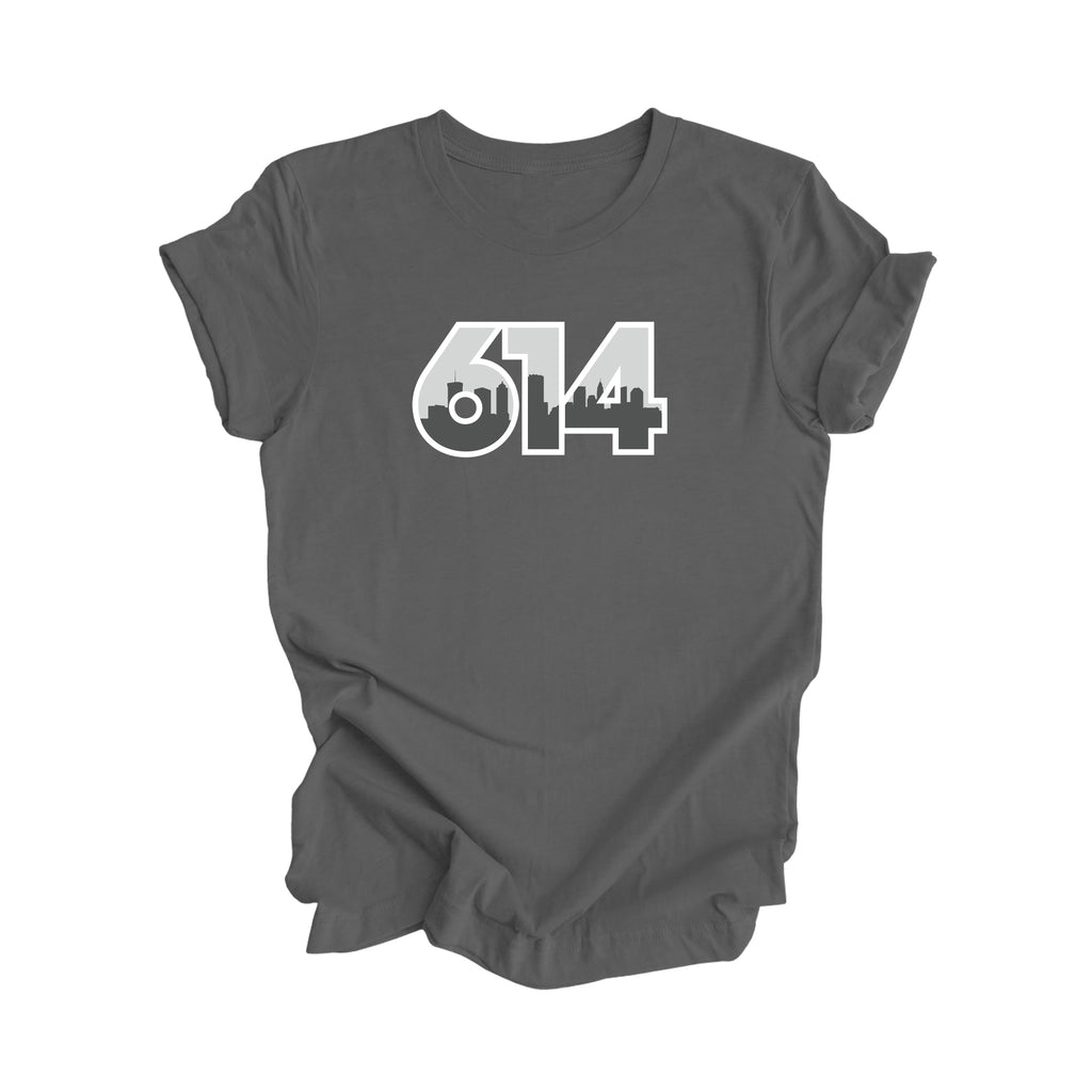 614 Columbus Ohio USA Area Code City Skyline Gift - Unisex T-Shirt - Inspired X