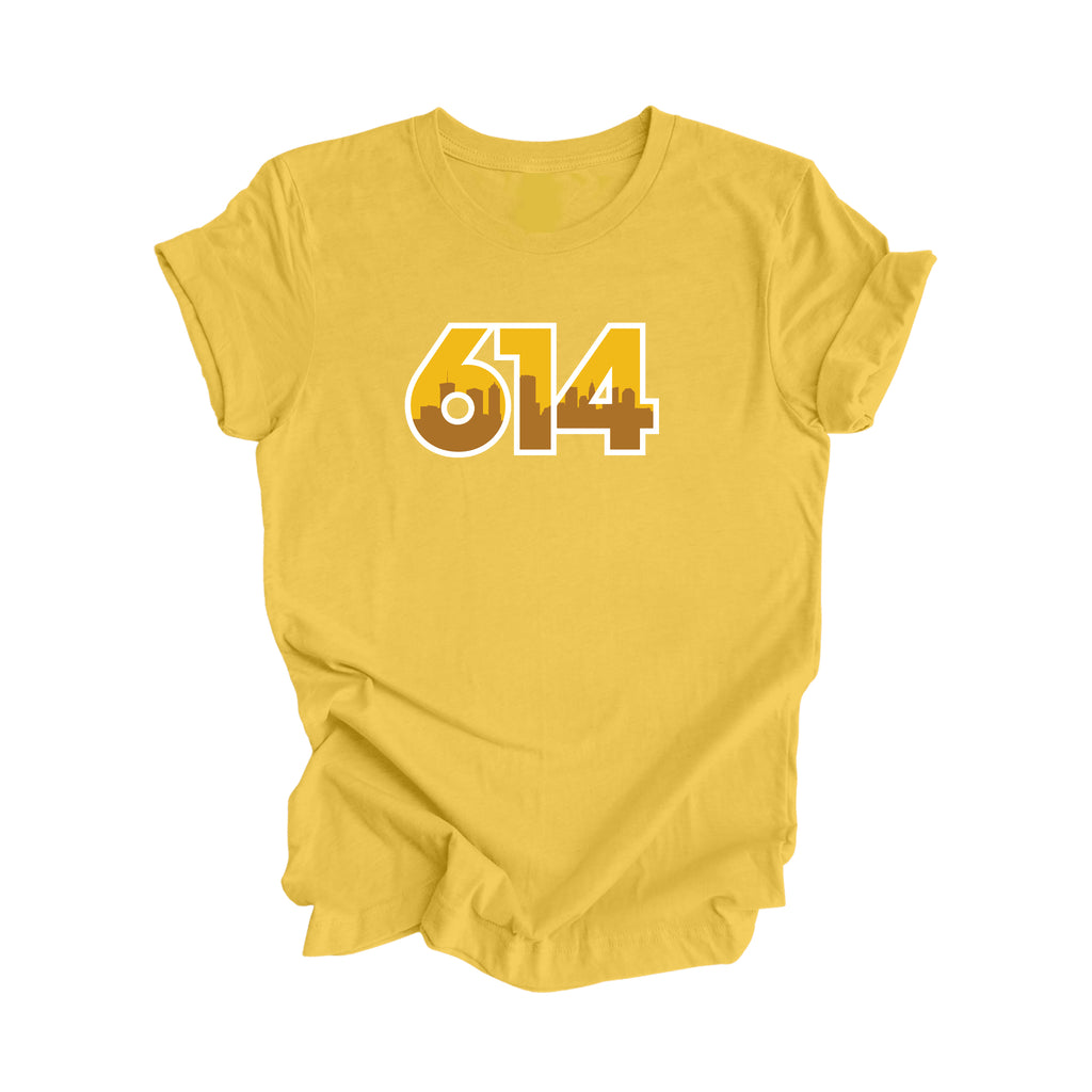 614 Columbus Ohio USA Area Code City Skyline Gift - Unisex T-Shirt - Inspired X