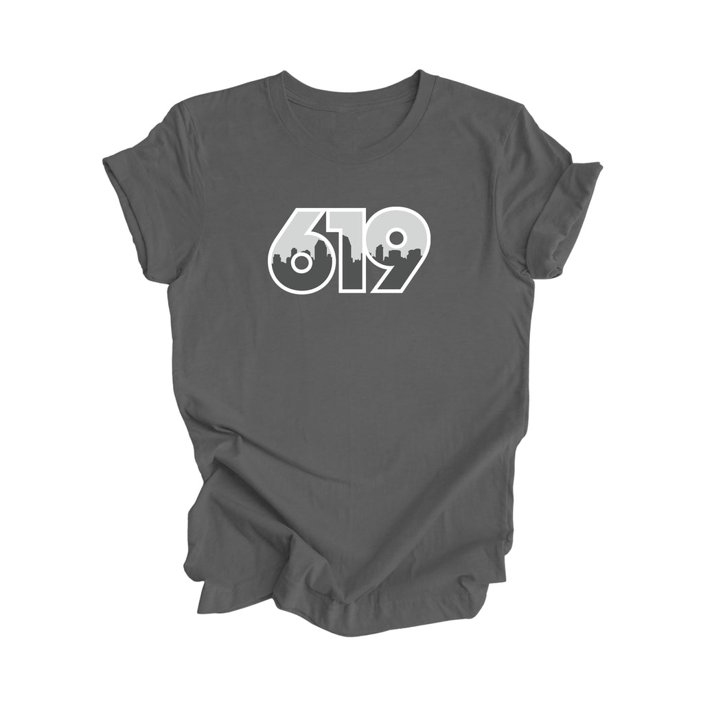 619 San Diego California USA Area Code City Skyline Gift - Unisex T-Shirt - Inspired X