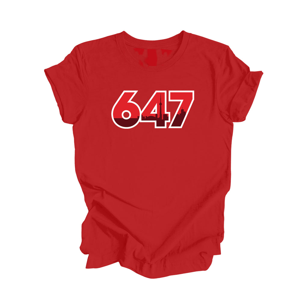 647 Toronto Ontario Canada Area Code City Skyline Gift - Unisex T-Shirt - Inspired X