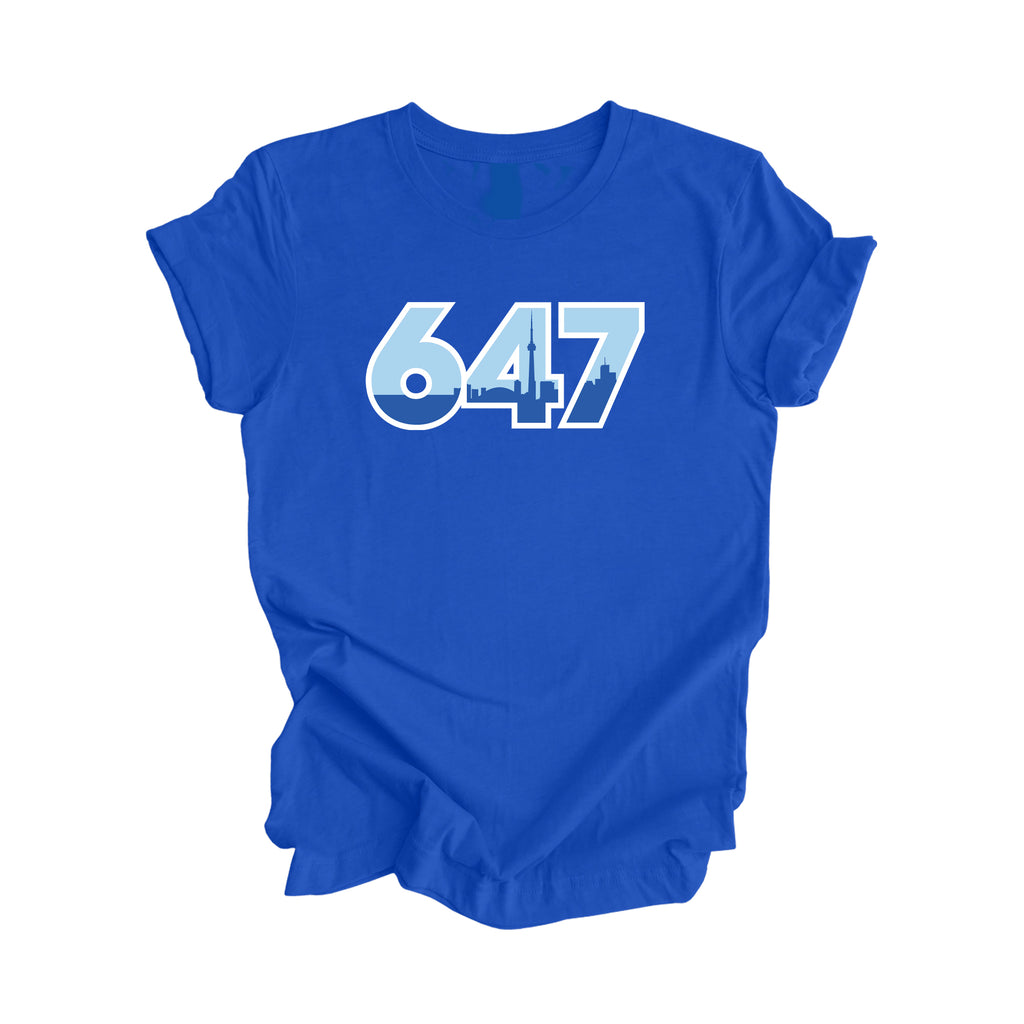 647 Toronto Ontario Canada Area Code City Skyline Gift - Unisex T-Shirt - Inspired X