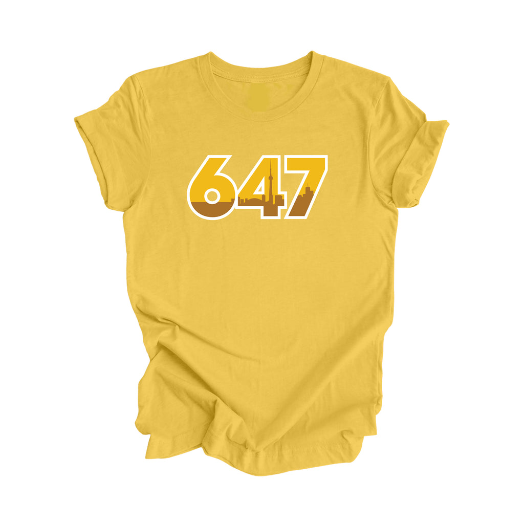 647 Toronto Ontario Canada Area Code City Skyline Gift - Unisex T-Shirt - Inspired X