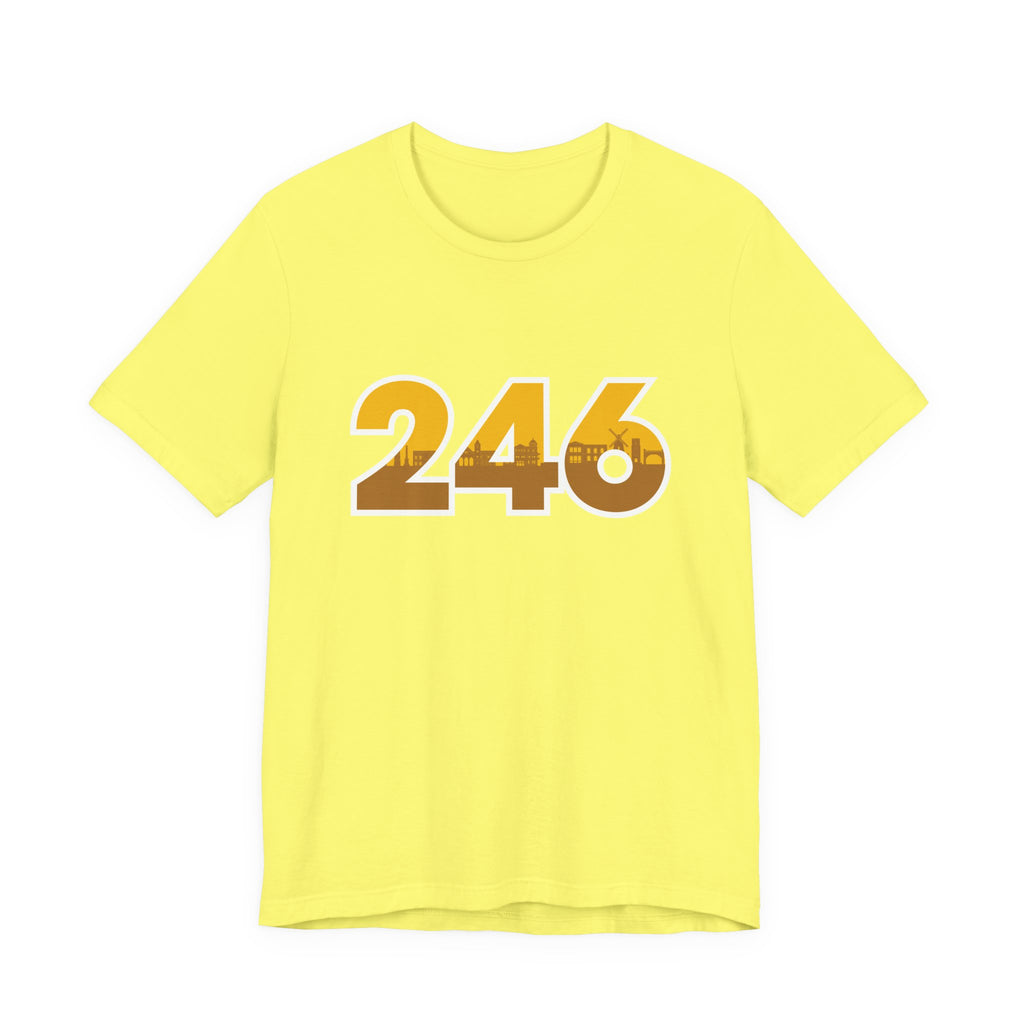 246 - Barbados - Area Codes - Short Sleeve Unisex T-Shirt