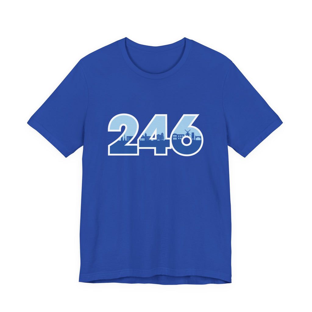 246 - Barbados - Area Codes - Short Sleeve Unisex T-Shirt