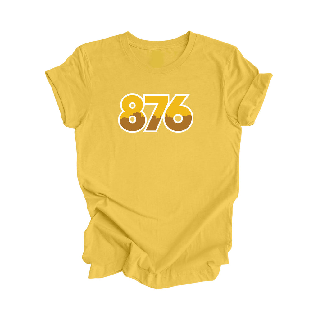 876 Kingston Jamaica Area Code City Skyline Gift - Unisex T-Shirt - Inspired X