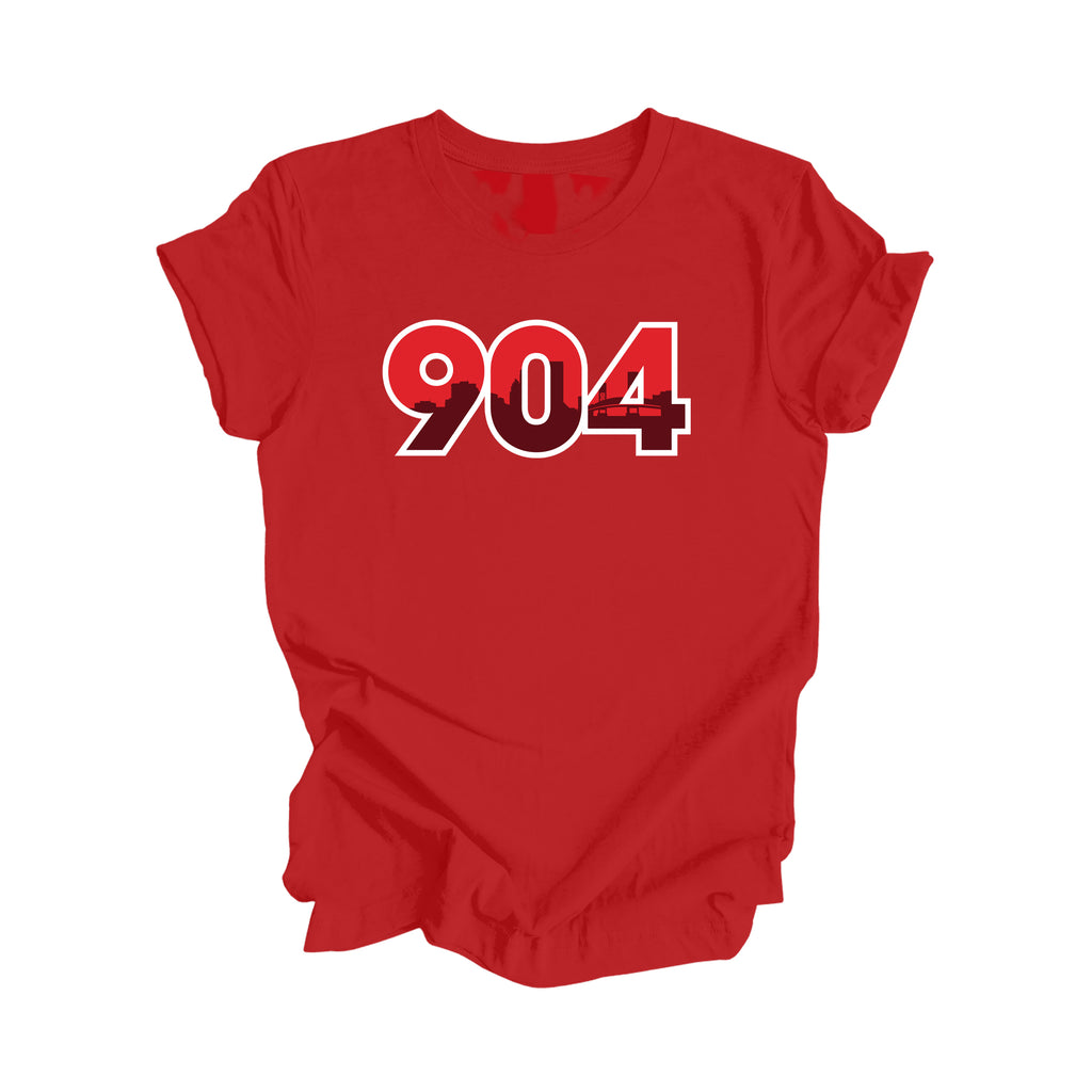 904 Jacksonville Florida USA Area Code City Skyline Gift - Unisex T-Shirt - Inspired X