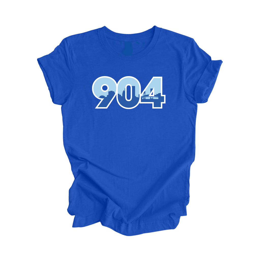 904 Jacksonville Florida USA Area Code City Skyline Gift - Unisex T-Shirt - Inspired X