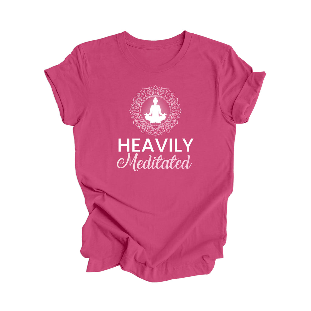 Heavily Meditated - Yoga Gift, Meditation Shirt, Yoga T-shirt, Yoga Lover Gift, Yoga Teacher Shirt, Wellness Shirt, Self Care Shirt - Inspired X