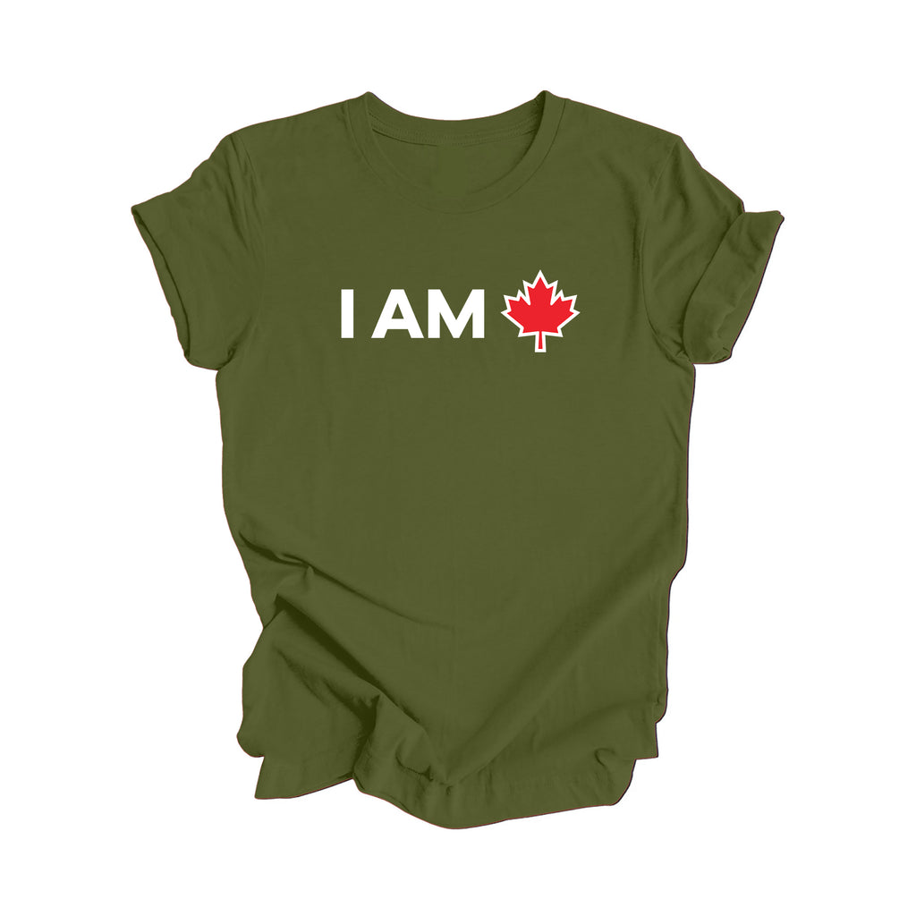 I Am Canada - Canadian Maple Leaf, Canadian Gift T-Shirt, Canada Present, National Symbol Tee Shirt - Inspired X
