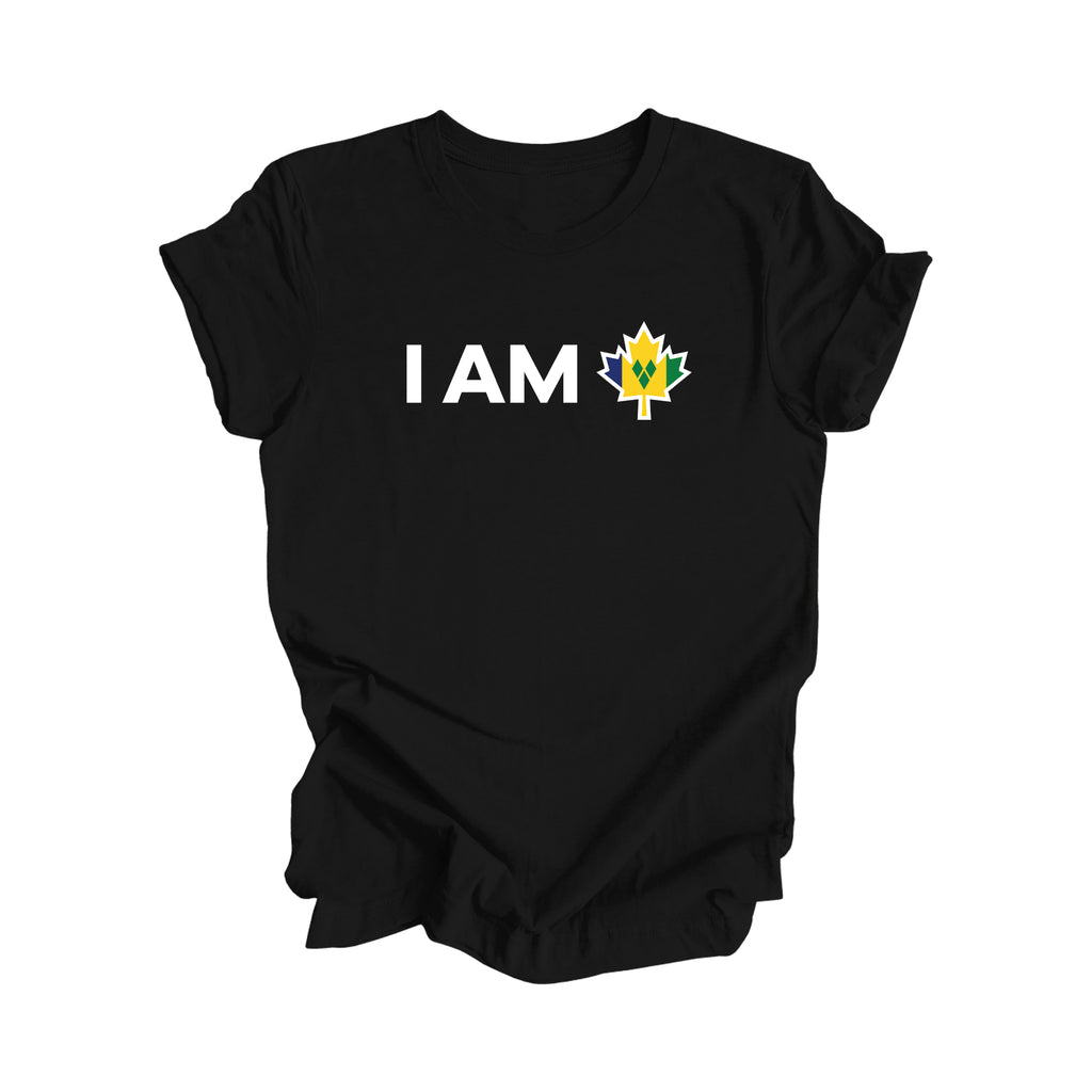 I Love Canada - Canadian Maple Leaf with Saint Vincent and the Grenadines Flag, Canadian Gift T-Shirt, Saint Vincent and the Grenadines Present, National Flag Tee Shirt - Inspired X