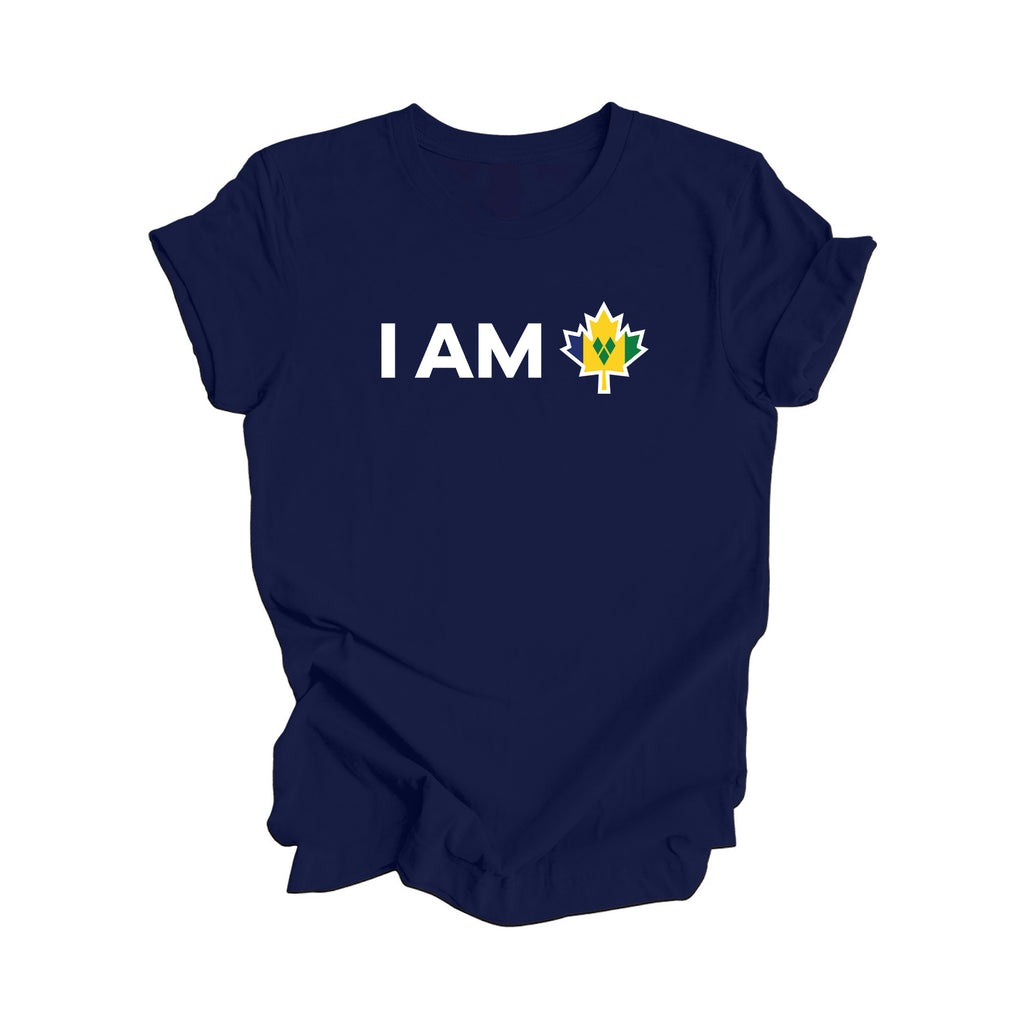 I Love Canada - Canadian Maple Leaf with Saint Vincent and the Grenadines Flag, Canadian Gift T-Shirt, Saint Vincent and the Grenadines Present, National Flag Tee Shirt - Inspired X