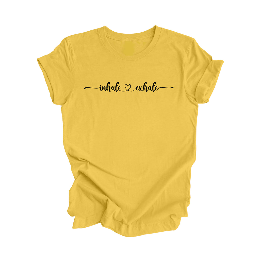 Inhale Exhale - Yoga Gift, Meditation Shirt, Yoga T-shirt, Yoga Lover Gift, Yoga Teacher Shirt, Wellness Shirt, Self Care Shirt - Inspired X