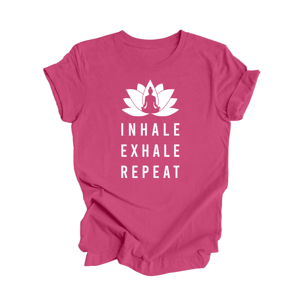 Inhale Exhale Repeat - Yoga Gift, Meditation Shirt, Yoga T-shirt, Yoga Lover Gift, Yoga Teacher Shirt, Wellness Shirt, Self Care Shirt - Inspired X