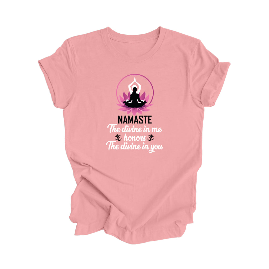 Namaste The Divine In Me Honors The Divine In You - Yoga Gift, Meditation Shirt, Yoga T-shirt, Yoga Lover Gift, Yoga Teacher Shirt, Wellness Shirt, Self Care Shirt - Inspired X