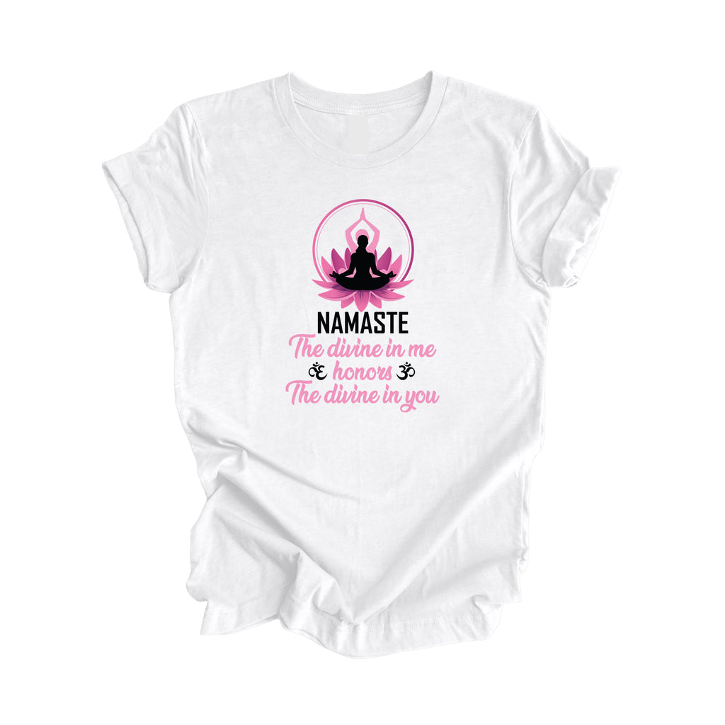 Namaste The Divine In Me Honors The Divine In You - Yoga Gift, Meditation Shirt, Yoga T-shirt, Yoga Lover Gift, Yoga Teacher Shirt, Wellness Shirt, Self Care Shirt - Inspired X