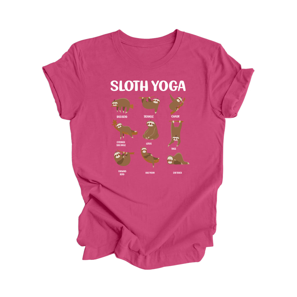 Sloth Yoga - Yoga Gift, Meditation Shirt, Yoga T-shirt, Yoga Lover Gift, Yoga Teacher Shirt, Wellness Shirt, Self Care Shirt - Inspired X