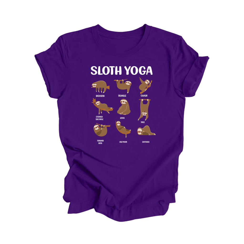 Sloth Yoga - Yoga Gift, Meditation Shirt, Yoga T-shirt, Yoga Lover Gift, Yoga Teacher Shirt, Wellness Shirt, Self Care Shirt - Inspired X