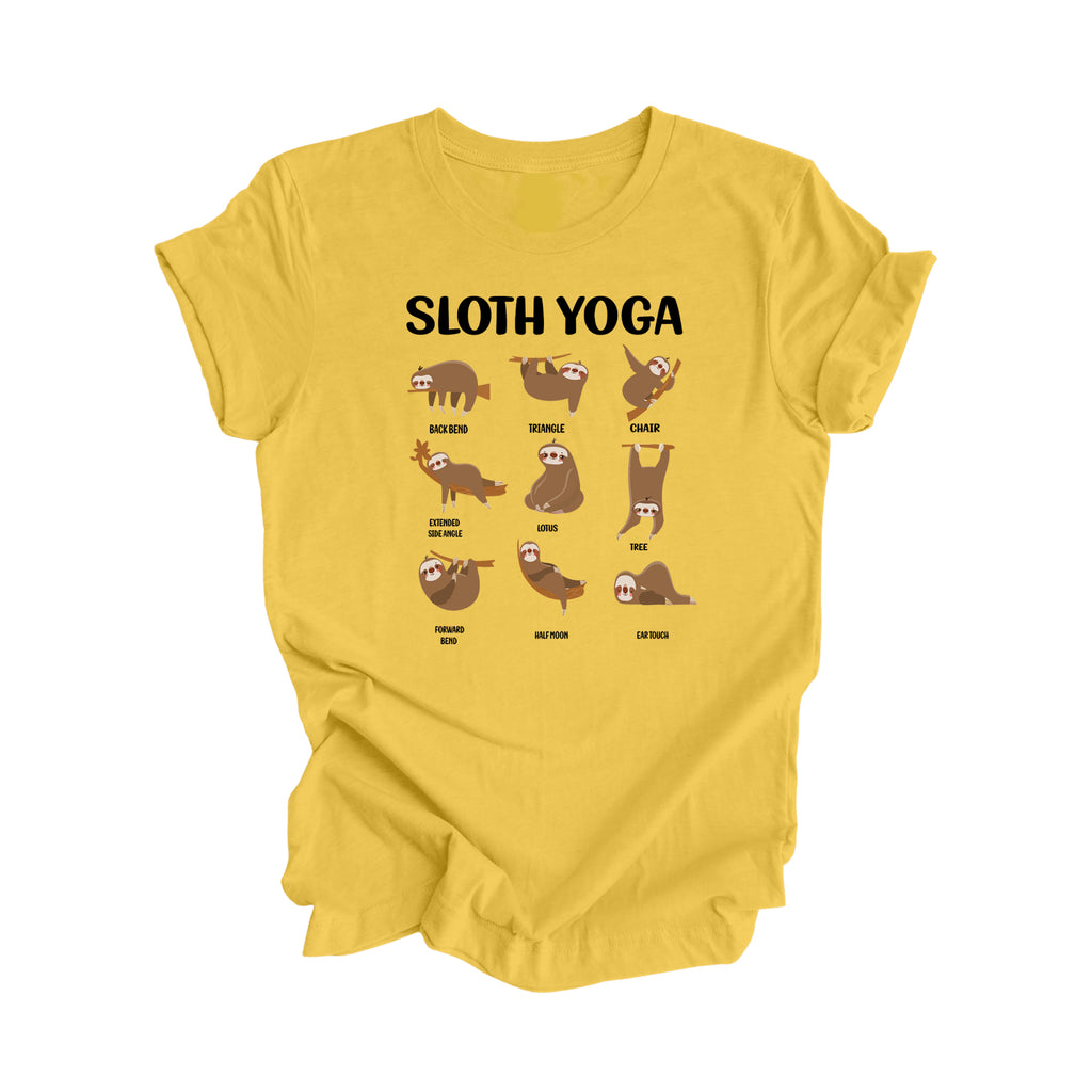 Sloth Yoga - Yoga Gift, Meditation Shirt, Yoga T-shirt, Yoga Lover Gift, Yoga Teacher Shirt, Wellness Shirt, Self Care Shirt - Inspired X
