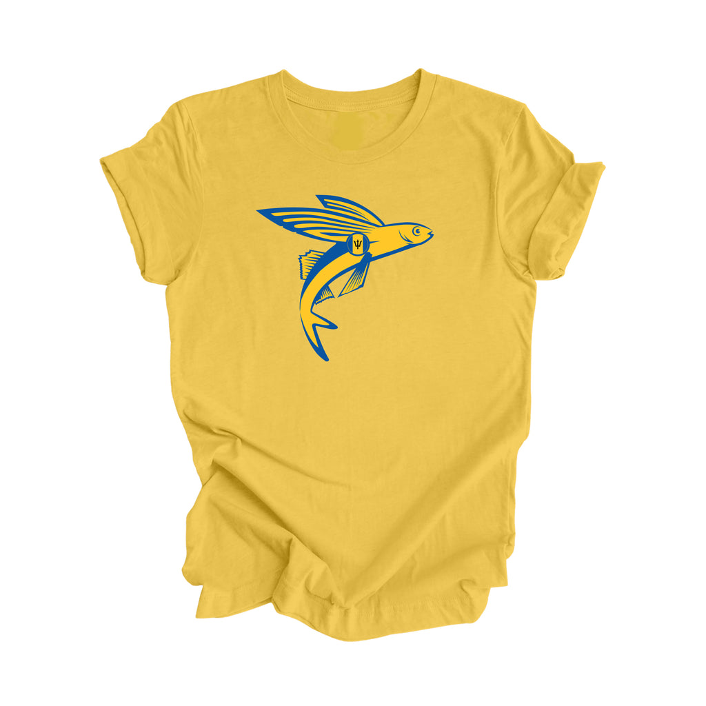 The Flying Fish Barbados - Bajan, Barbadian Gift T-Shirt, Barbados Present, National Symbol Tee Shirt, Carribean Shirt, 246 Area Code Shirt, Bridgetown Shirt, West Indies Tee - Inspired X