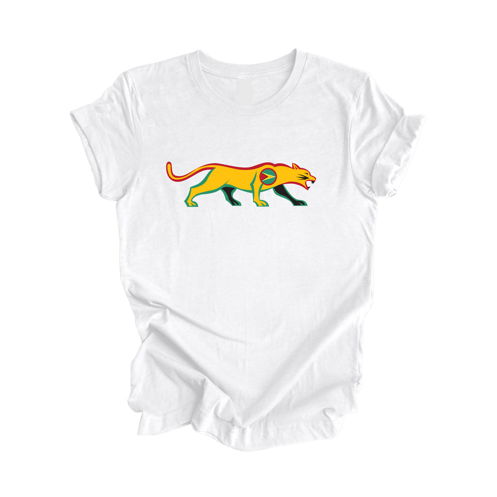 The Jaguar Guyana - Guyanese Gift T-Shirt, Guyana Present, National Symbol Tee Shirt, Carribean Shirt, 592 Area Code Shirt, Georgetown Shirt, West Indies Tee - Inspired X