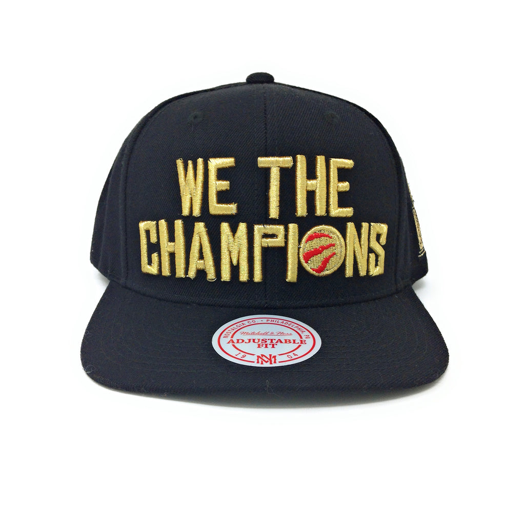 Mitchell and Ness Toronto Raptors We The Champions - 2019 Champions - Black/Gold Snapback Hat