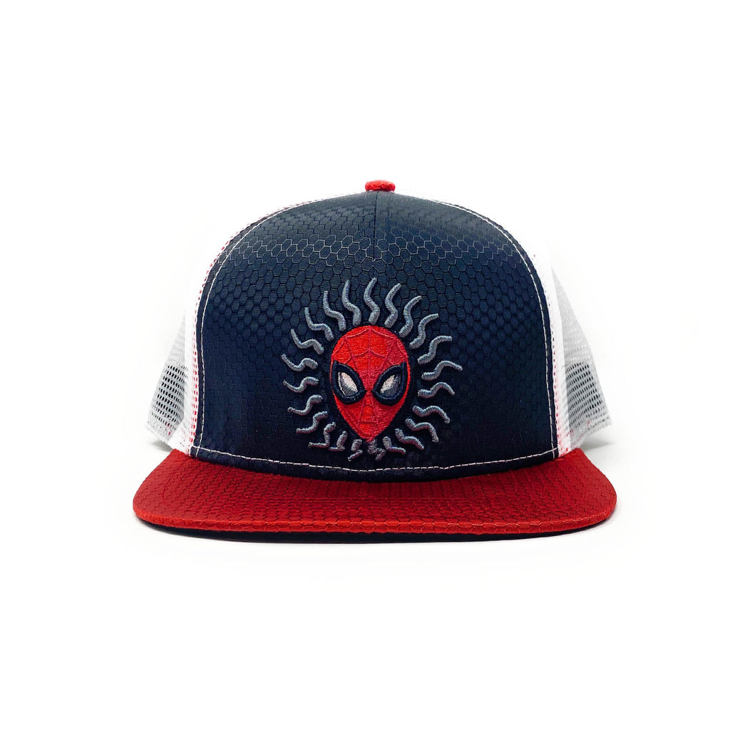 Spiderman - Spidey Sense - Flat Embroidery/Textured Nylon - Red/Black - Trucker Snapback Cap
