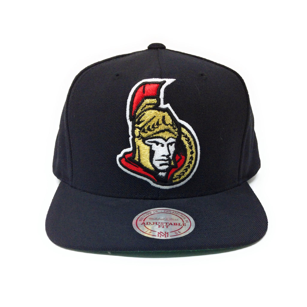 Mitchell and Ness Ottawa Senators - Logo Black Snapback Hat