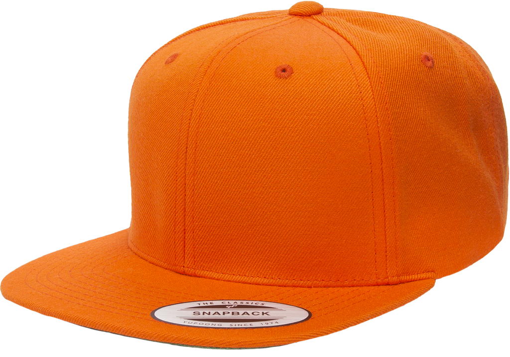 Flexfit 6089M Orange Premium Classic Snapback Hat