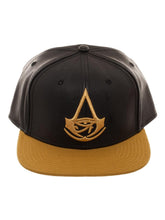 Load image into Gallery viewer, Bioworld Licensed Assassins Creed - Origins - Chrome Weld PU Black/Gold Snapback Hat