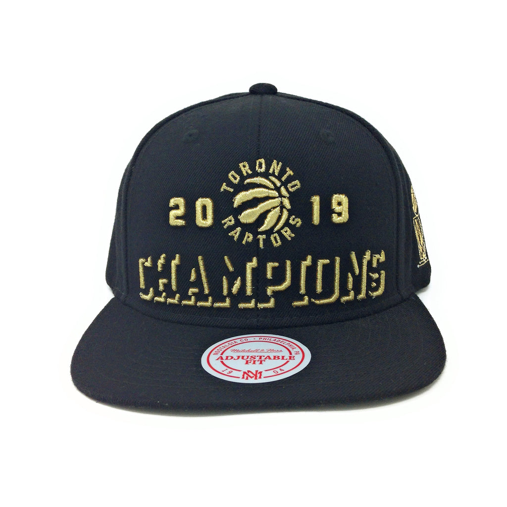 Mitchell and Ness Toronto Raptors 2019 Champions - Black/Gold Snapback Hat