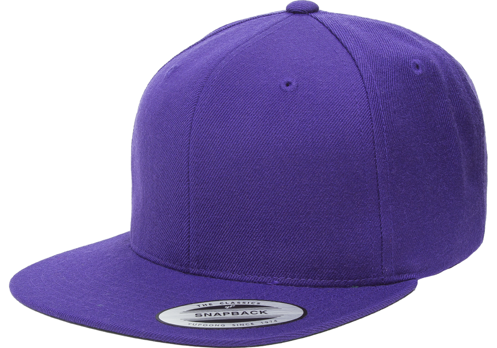 Flexfit 6089M Purple Premium Classic Snapback Hat