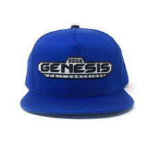 Load image into Gallery viewer, Sega Genesis - 16-Bit Retro Cartridge Logo Royal Blue Snapback Hat