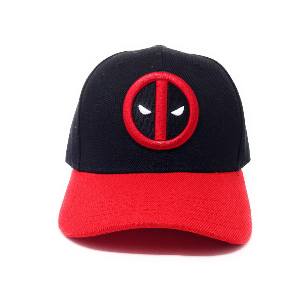 Deadpool Logo - Flat Embroidery - Red/Black Dad Cap Snapback Hat