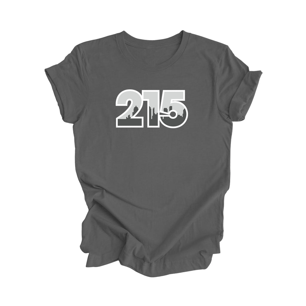 215 Philadelphia Pennsylvania USA Area Code City Skyline Gift - Unisex T-Shirt - Inspired X