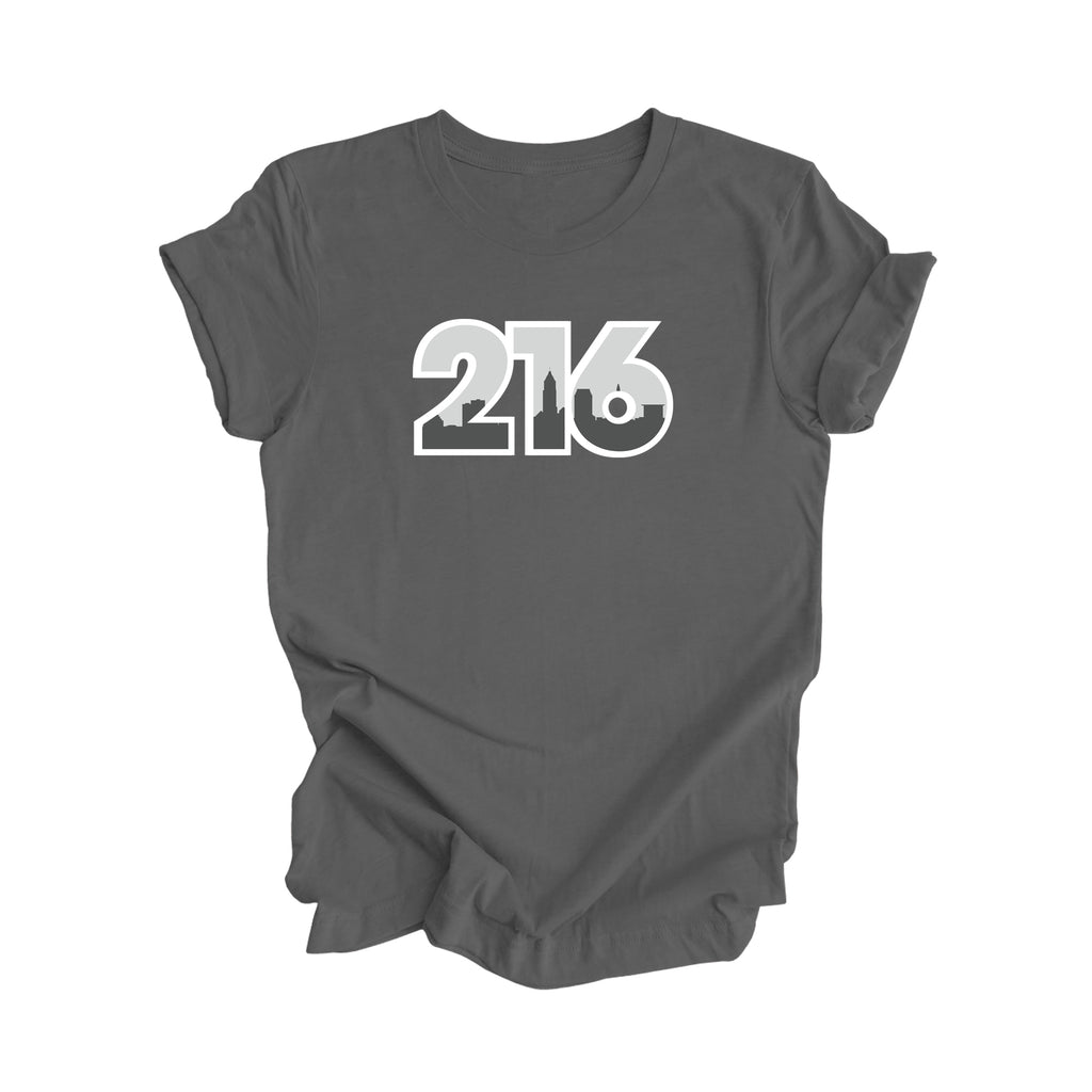 216 Cleveland Ohio USA Area Code City Skyline Gift - Unisex T-Shirt - Inspired X