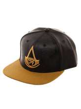 Load image into Gallery viewer, Bioworld Licensed Assassins Creed - Origins - Chrome Weld PU Black/Gold Snapback Hat
